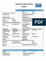 Cadastro Habitacional Cehab: Informações Do Responsável Código