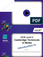 OCR Level 2 Cambridge Technicals in Media