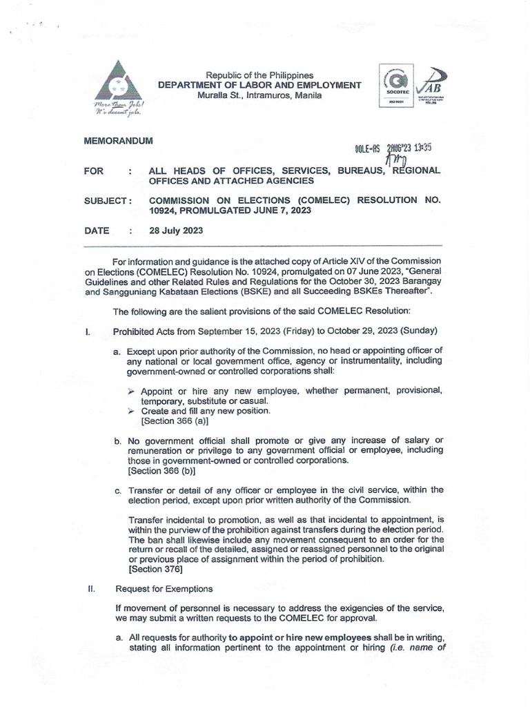 Comelec Resolution | PDF