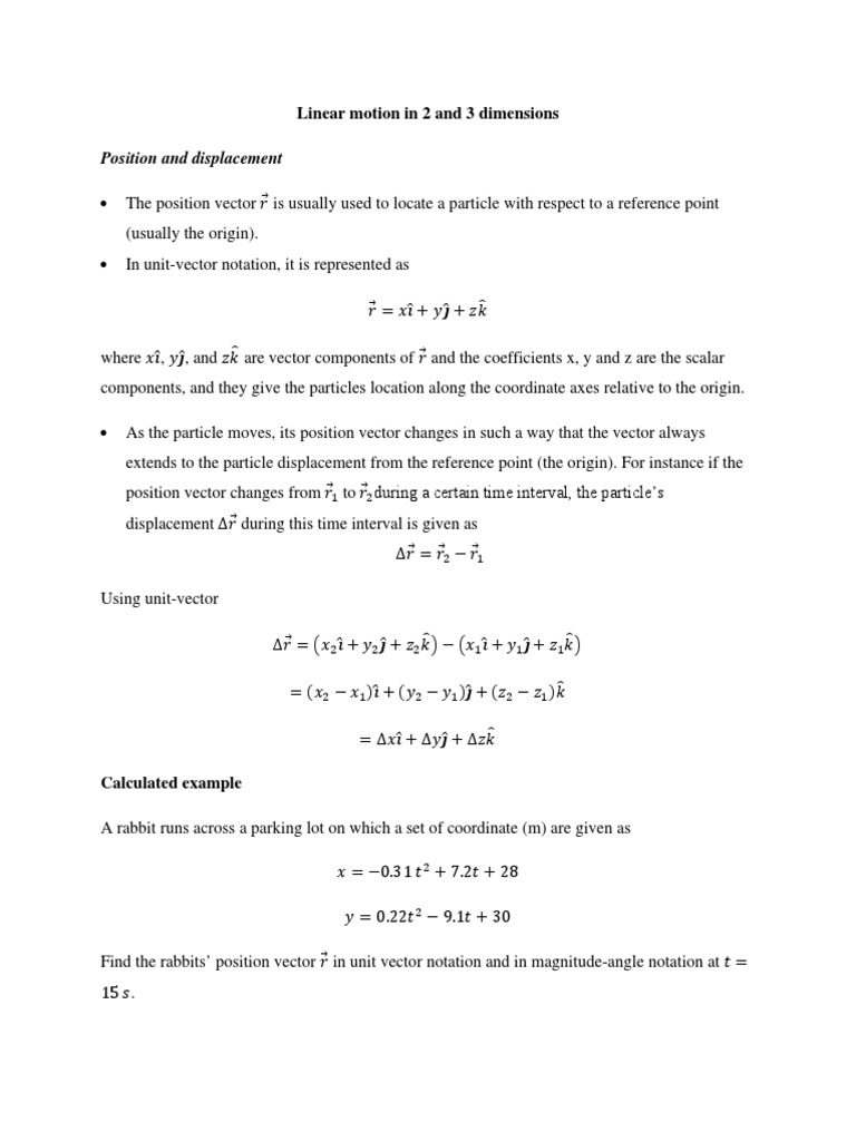 Motion in 2 dimensions pdf acceleration velocity