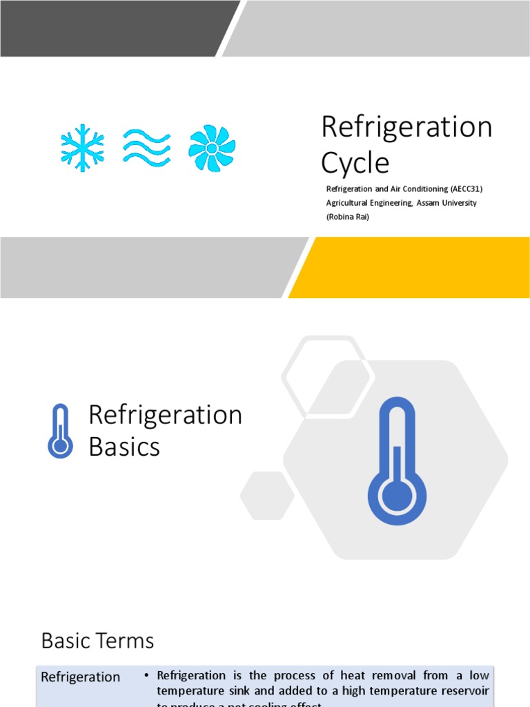 Refrigeration Cycle PDF Heat Refrigeration