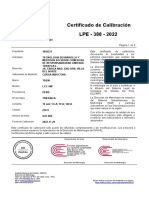 Certificado de Calibración LPE - 388 - 2022: Expediente Solicitante