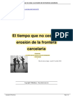 El Tiempo Que No Cesa La Erosion de La Frontera Carcelaria - A451