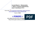 Kurczab Marcin - Matematyka. Podręcznik. Klasa 2. Poziom Podstawowy. Liceum I Technikum