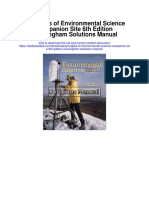Principles of Environmental Science Companion Site 6th Edition Cunningham Solutions Manual