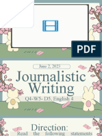 Journalistic Writing W6D1-5