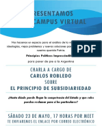 Charla El Principio de Subsidiariedad - Prof. Carlos Robledo