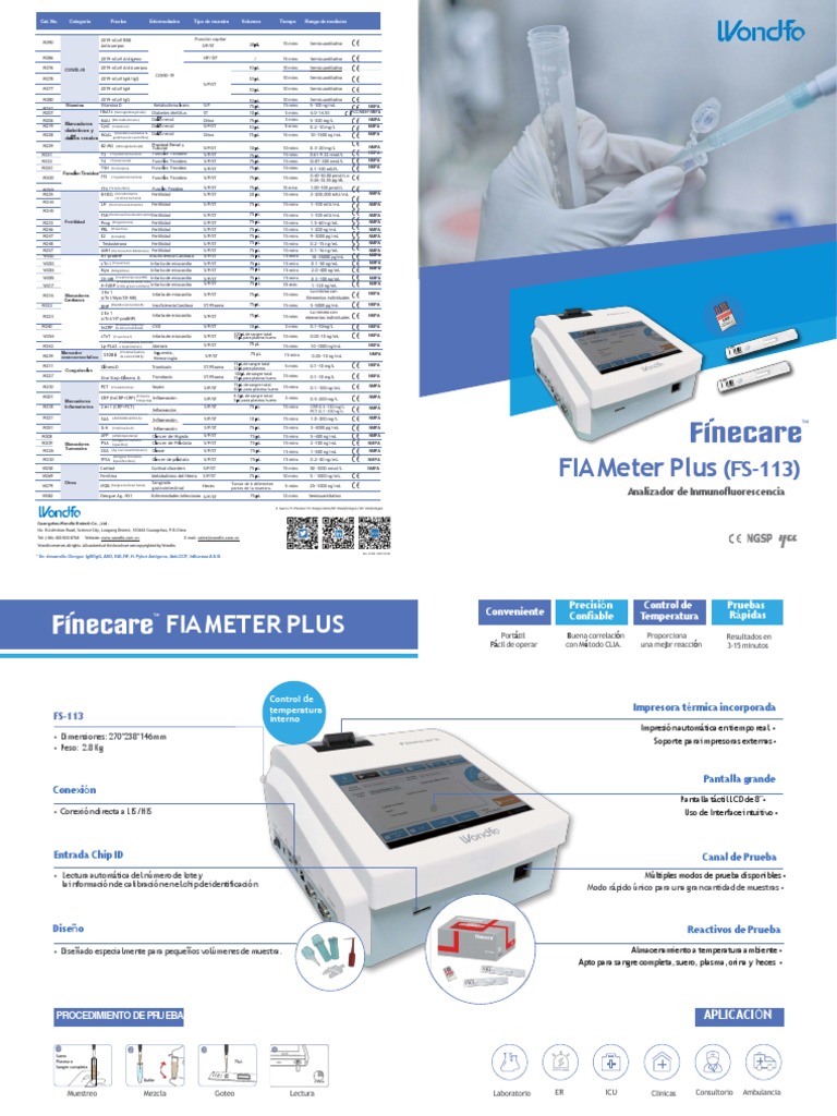 f113 Finecare Fia Meter II Plus | PDF | Hormona estimulante de la ...