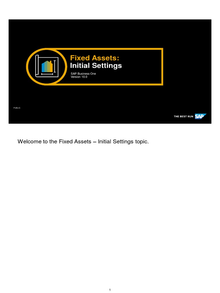 SAP Business One Fixed Assets Setup Guide | PDF | Depreciation | Book Value