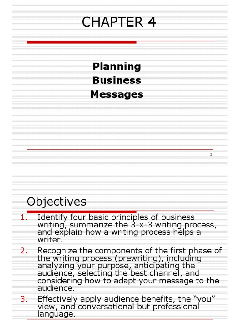 04 Planning Business Messages | PDF | Business | Communication