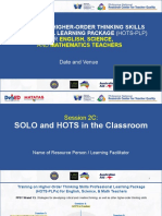 S2C - SD - SOLO and HOTS in The Classroom