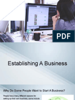 Establishing A Business