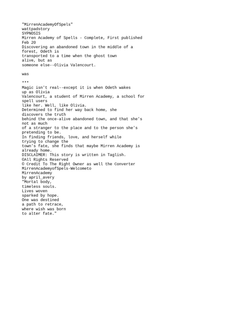 Mirren Academy COMPLETED | PDF