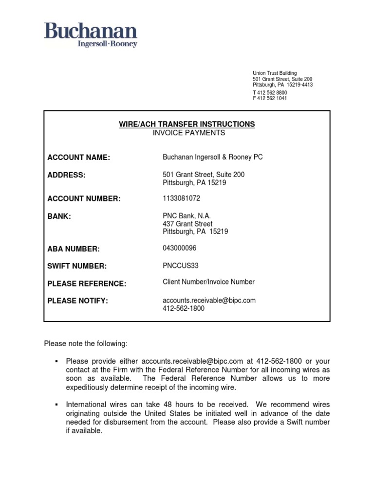 Wire ach instructions operating pdf