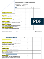 Science Teachers Evaluation