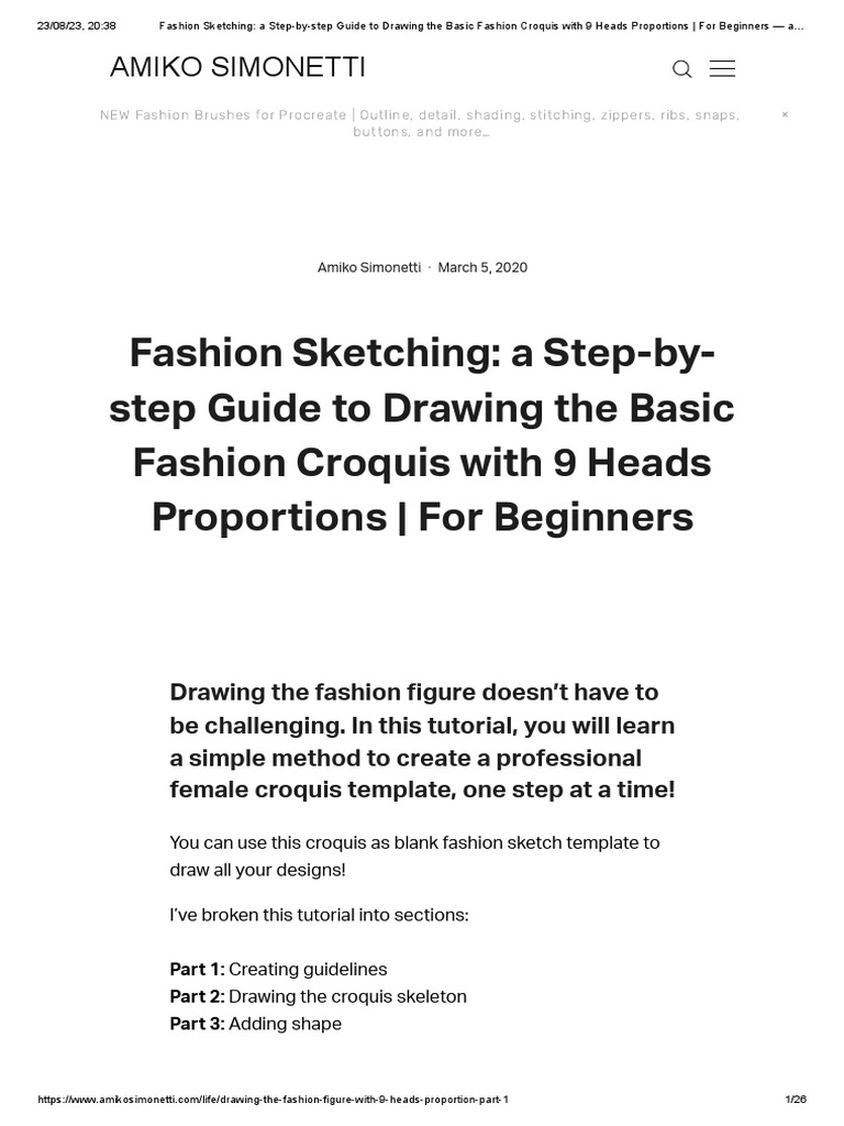 Lesson 9: Fashion Proportion & Female Figures