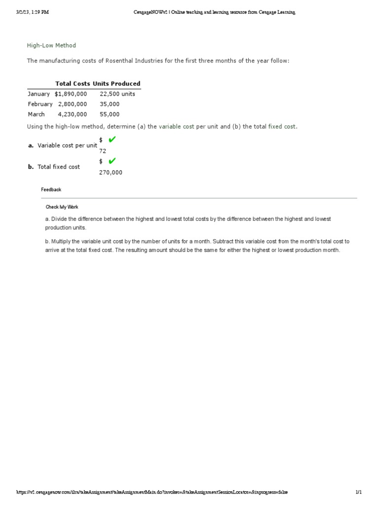 Cost Analysis Using High-Low Method | PDF | Economies | Financial Services