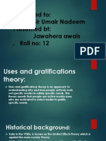 Uses and Gratification Theory Jawahera