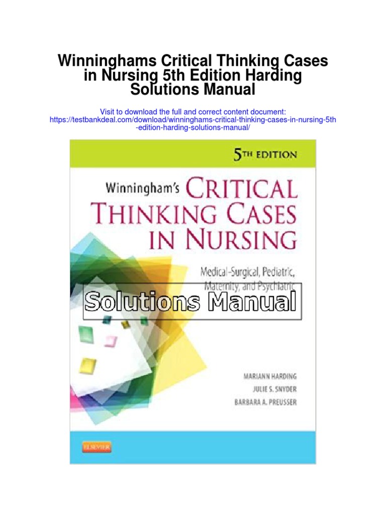 critical thinking cases in nursing answer key