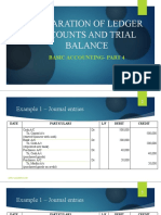 Preparation of Ledger Accounts & Trial Balance - 1