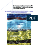 Processes Systems and Information An Introduction To Mis 1st Edition Kroenke Solutions Manual