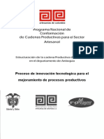De Cadenas Productivas para El Sector Artesanal: Programa Nacional de Conformaci6n