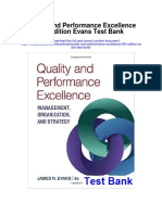 Quality and Performance Excellence 8th Edition Evans Test Bank