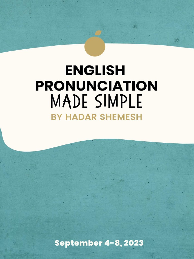 Pronunciation Training Workbook Pdf English Language Stress