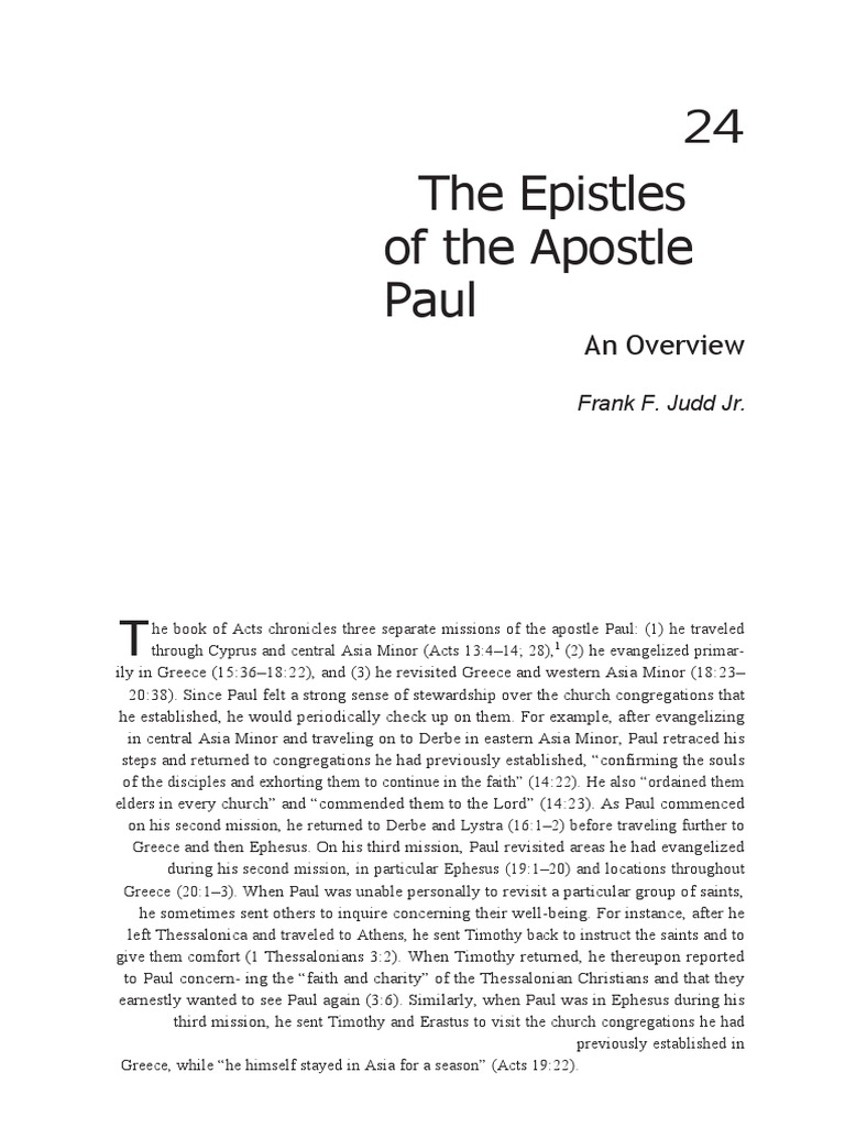 24 The Epistles of The Apostle Paul | PDF | Paul The Apostle | Epistle ...