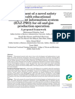 Development of A Novel Safety and Health Educational Management Information System (HAZ-PRO) For Oil and Gas Production Operation