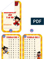 Tablas de Multiplicar Modelo Dragon Ball Con El Logo