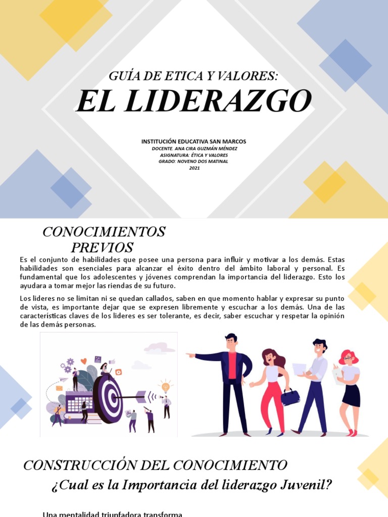 Guía de Etica y Valores - Liderazgo | PDF | Liderazgo | Iniciativa