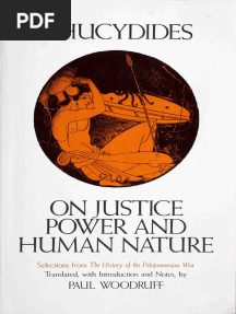 On Justice, Power, and Human Nature Selections From The History of The Peloponnesian War by Thucydides Paul Woodruff