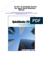 Quickbooks 2011 A Complete Course 12th Edition Janet Horne Solutions Manual