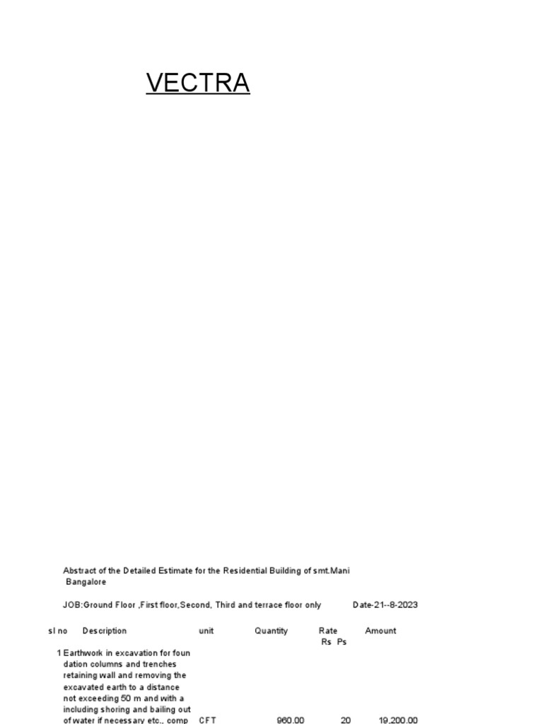 Mani 3 Estimation MM FINAL PDF Structural Engineering Real Estate