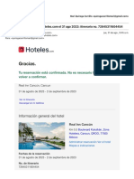 Confirmación de Viaje Con Hoteles - Com El 31 Ago 2023 Itinerario No. 72645311604