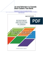 Recruitment and Selection in Canada 7th Edition Catano Test Bank