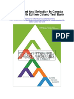 Recruitment and Selection in Canada Canadian 6th Edition Catano Test Bank