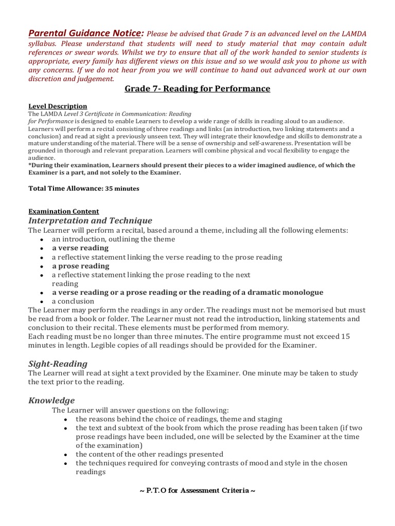 Grade 7 Reading 22 | PDF | Learning | Fluency