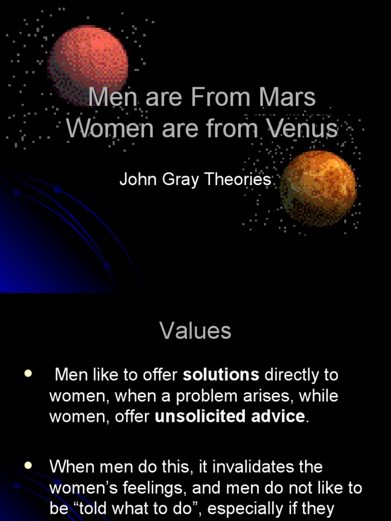 Men are from mars women are from venus pdf love cognition
