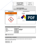 Sulfato de Aluminio - Hoja de Seguridad