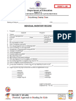 Form 1-Individual Inventory Record