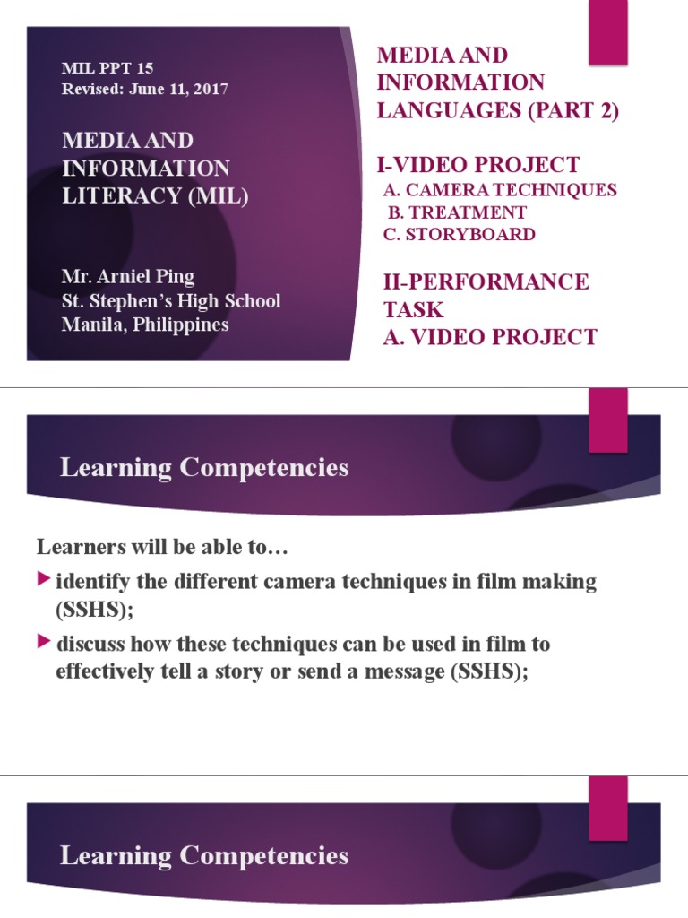 7.MIL 6. Media and Information Languages (Part 2) Video Project