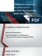 4.MIL Media Literacy (Part 3) - Performance Tasks - Deconstructing Media Messages