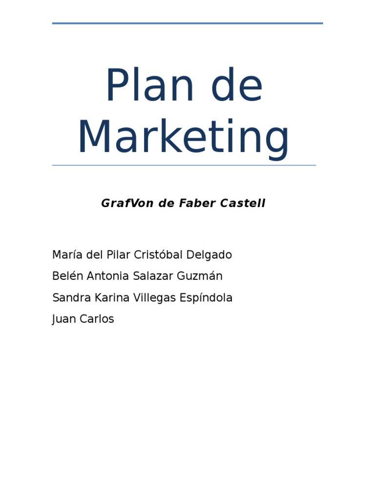 Plan de Marketing Graf von Faber Castell | PDF | Marketing | Marca
