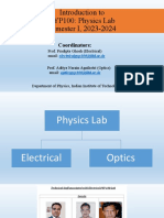 2301-PYP100 List of Experiments and Other Details