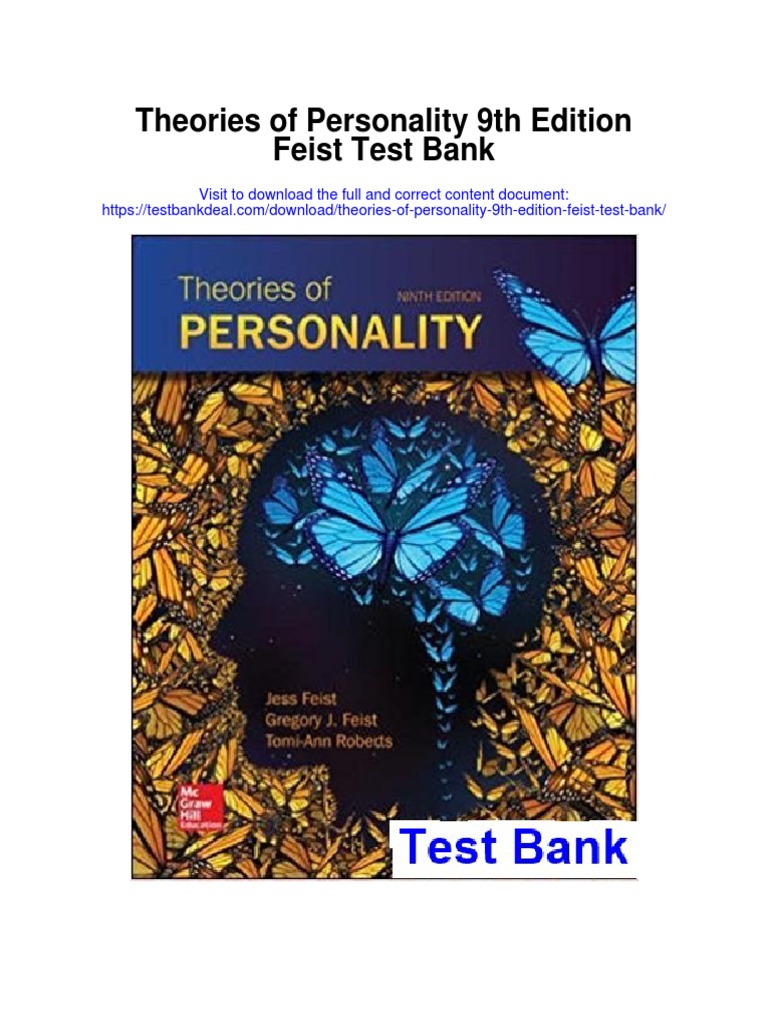 Theories Of Personality 9th Edition Feist Test Bank | PDF | Id.