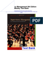 Supervisory Management 9th Edition Mosley Test Bank