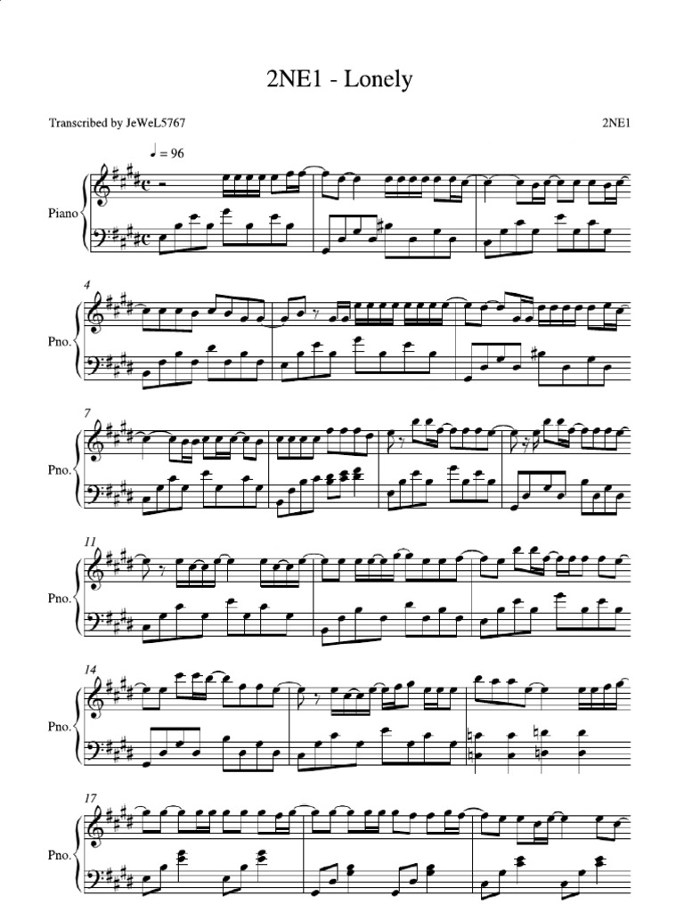 2ne1 Lonely Pdf