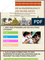 EsP 9 Unang Markahan Interactive Quiz